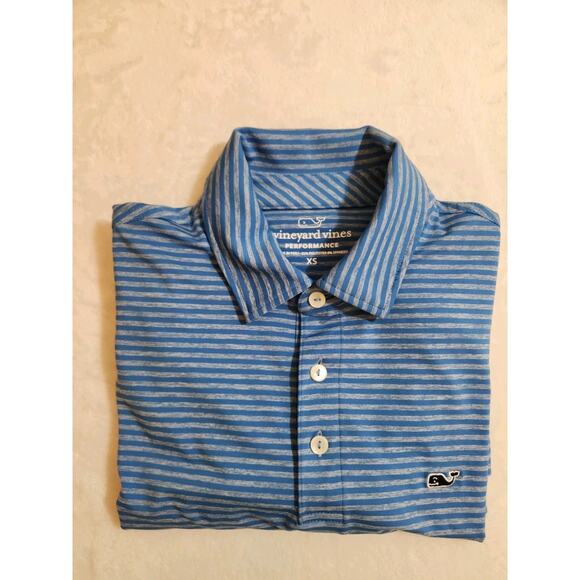 Vineyard Vines Golf Polo Shirt Mens XS Extra Small Blue Short Sleeve Preppy - Picture 1 of 11